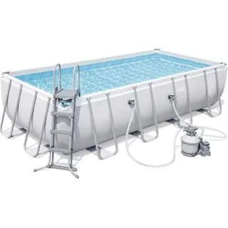 Bestway 56466 Power Steel 549x274x122cm Rechteckiges Rohrpool Grau 14812 liters Grau 14812 liters - Grau