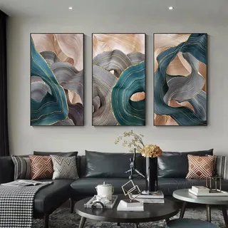 HEHGVCF Wandbilder Schwarz Grau,Home Decor Bild 50x70cm, Grau Textur Marmor Bild auf leinwand vlies,wohnzimmer Leinwandbilder Dekor Rahmenlos (B,50 x70cm)