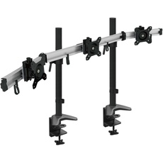 HFTEK 3-Fach-Monitorarm-Halterung Halter Tischhalterung für 3 Monitore von 15 – 34 Zoll mit Tisch-Klemmsystem - VESA-Lochmuster 75/100 (MP230C-XL)