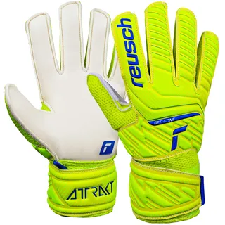 Reusch Torwarthandschuhe Attrakt Solid Junior safet yellow/dp blue/whit 6