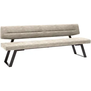 Dieter Knoll Sitzbank , Naturfarben , Metall , Uni , 160x85x58 cm , Lederauswahl, Stoffauswahl, Typenauswahl, mit Rückenlehne , Esszimmer, Bänke, Sitzbänke, Polsterbänke