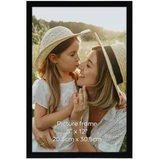 Ditwis Bilderrahmen 20x30 Schwarz, Fotorahmen für 30x20 cm Fotos und Bilder, Wand- und Tischaufstellung, Modern Rahmen für Wohn-, Schlaf- und Büroräume