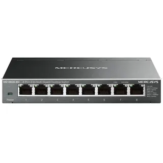Mercusys MS108GS-M2 8-Port 2,5-Gigabit Unmanaged Netzwerk Switch, Ethernet-Splitter, Plug & Play, Desktop-/Wandmontage, lüfterloses Metalldesign