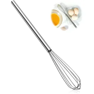 JUKOTA Schneebesen Klein, Mini, 26.5cm Handbuch Schneebesen, Robuster Rührbesen, Edelstahl Qualität Whisk, für Kann Teig Rühren, Eiweiß Schlagen, Butter Rühren, Sahne Schlagen