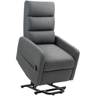 Homcom Fernsehsessel mit Aufstehhilfe Elektrisch Relaxsessel mit Fußteil, Dunkelgrau , Textil , Füllung: Taschenfederkern,Taschenfederkern , 62x105x86.5 cm , Wohnzimmer, Sessel, Relaxsessel