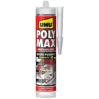 UHU Poly Max Montagekleber Sofort Power Transparent 300 g