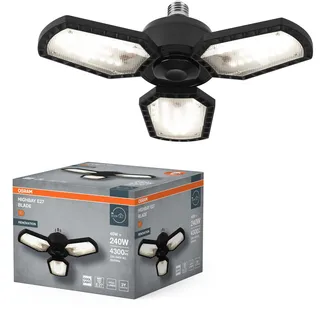 Osram LED-Deckenleuchte, E27, 40W, 4000K, EEK: F, 4300lm, IP20, schwarz