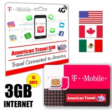 travSIM USA, Canada Mexico SIM Karte | T-Mobile-Netzwerk | 50 GB Daten für die USA, 5 GB für Kanada und Mexiko | Unbegrenzte Inlandsgespräche und SMS | Gültig für 14 Tage
