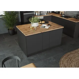 kochstation Unterschrank Kücheninsel KS-Bruneck 153 x 100 x 86 cm Grau