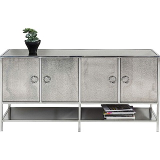 Kare Design Sideboard Moonscape, silbernes Sideboard, glas Sideboard, modernes Sideboard, (H/B/T) 80x155,5x42cm