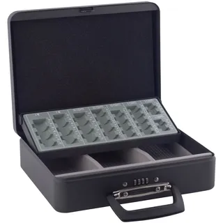 Sax 0-814-19 Metallgeld Koffer, 30 x 9 x 23 cm, Schwarz