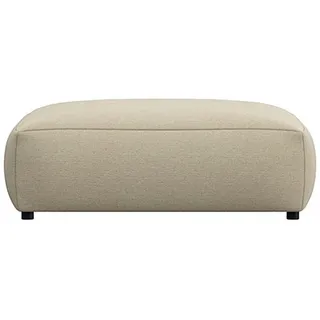 FLEXLUX Pouf »Lucera«, modern & anschmiegsam, Kaltschaum, Stahl-Wellenunterfederung, beige