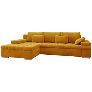 Mirjan24 Eckcouch Textil 6-Sitzer Orange