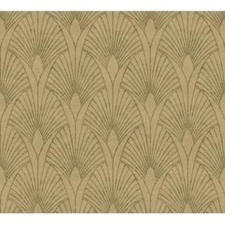 AS-Creation Vliestapete New Walls Art Deco Matt Leicht Strukt. Gold Beige FSC®