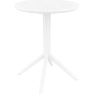 Klapptisch Sky, Farbe:weiss, Form:rund - Weiß