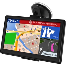 Jimwey GPS Navigationsgerät für Auto 2024 LKW Navi 7 Zoll Navigation für Auto PKW KFZ mit Europa UK 52 Karten, Lebenslang Kostenloses Kartenupdate, POI, Blitzerwarnung, Sprachführung Fahrspurassistent