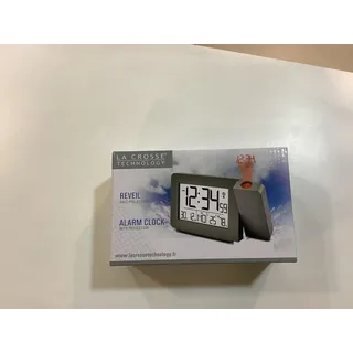 La Crosse Technology WT522 Funkwecker mit Projektion – Silber, Grau, 167,9 x 99 x 38,5 mm, (WT522-MEG)