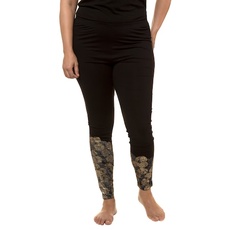 Große Größen Yoga-Leggings Damen (Größe 50 52, schwarz) Leggings | Viskose/Elasthan