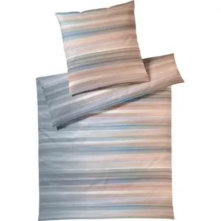 elegante Mako-Jersey-Bettwäsche-Garnitur Swoosh Farbe Terra Größe 135x200+80x80 - Orange