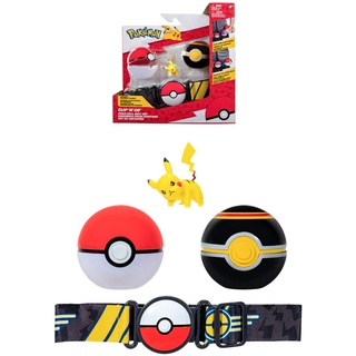 Bandai JW2718 Pokémon Clip 'N' Go Poké Luxury Ball und 1 5 cm Figur POK Gürtel Wave 10, Pikachu 1, Einheitsgröße