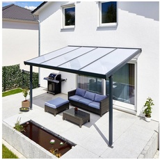 Bild Terrassendach Premium 410 x 306 cm anthrazit/polycarbonat opal weiß