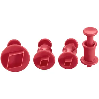 4 Lurch-Zuckerguss-Stanzen, Rauten, rosa