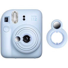 Rieibi Selfie-Spiegel für Instax Mini 12, Selbstporträt Spiegel für Fujifilm Instax Mini 12 Sofortbildkamera, Fuji Mini 12 Selfie Objektiv Zubehör - Blau