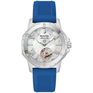 BULOVA 96L324 Damenuhr Automatik Marine Star Blau