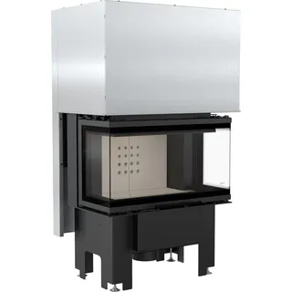 Kamineinsatz KRATKI NBC 680/280 7 kW Ø 160 mit Schiebetür - Schwarz