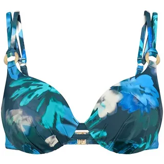Triumph Summer Fleur WP, Bikini Top Damen, Mehrfarbig (Turquoise - Dark Combination), 40 - 40