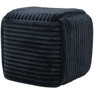 Mondex Pouf Wiki schwarz 43/43/38 cm Textil , Schwarz , 43x38x43 cm , Wohnzimmer, Sessel, Hocker & Hockerbänke, Poufs