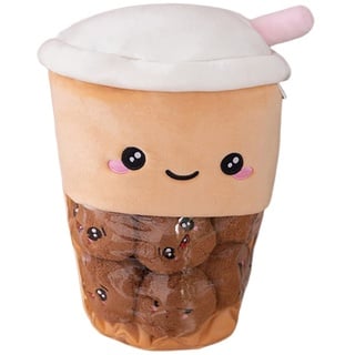 40CM Bubble Tea Kuscheltier Boba Stofftier Plüschtier Milchtee Teetasse Plüschpuppen Gefüllte Plüsch Spielzeug Obst Komfort PlüschKissen Weiches Schlafkissen Geburtstagsgeschenk für Kinder Erwachsene