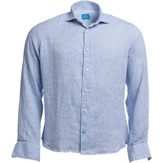 Panareha Leinenhemd für Herren Fiji Blau (M)