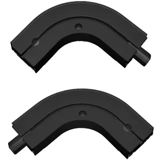 SN DECO GROUP Gardinenschiene Rundbogen 1-läufig Ø 13 mm 13 cm Schwarz