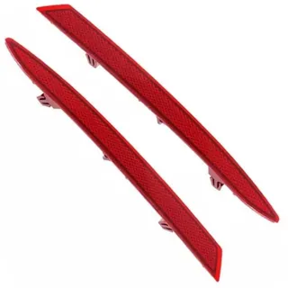 Kacepar Heckstoßstange Reflektor, 1 Paar Heckstoßstange Reflektierende Markierungsleuchte Lichtreflektor Kompatibel mit VW Jetta 2011-2014, Rot 5C6945105 5C6945106