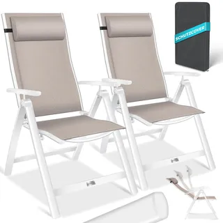 Kesser Gartenstuhl Hochlehner Aluminium Taupe