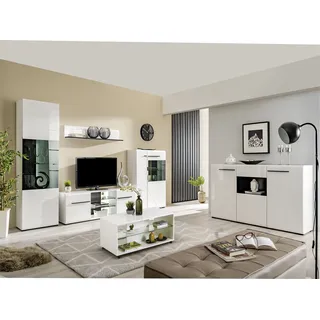 INOSIGN Trentino Lowboard 150 cm Schwarz Hochglanz Glas/MDF/Spanplatte