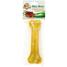 Croci King Bone – Hundeknochen mit Hühnergeschmack, Kaubelohnungssnack für Hunde aus natürlichem Rindsleder, Zahnstäbchen zur Zahnreinigung, 32 cm – 450 g