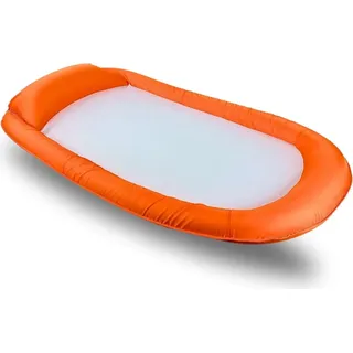 Best Sporting MO64596 - Wasserhängematte Mesh Mat - Aufblasbare Luftmatratze mit Netzboden, Lounge - Orange-Weiß