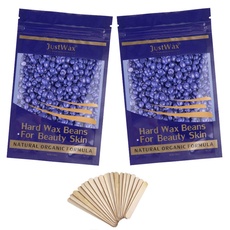 JXJFOZ Wachsbohnen Haarentfernung -Hard Wax Beans -Waxperlenen -Wachs Perlen -Wachskugeln Haarentfernung Niedrigtemperatur ohne Vliesstreife 200g (Lavendel)