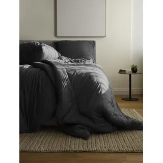 BIERBAUM Bettwäsche »4135« 2 Stk. tlg. Jersey-Melange, 100 % Baumwolle, bügelfrei BIERBAUM B/L: 135 cm