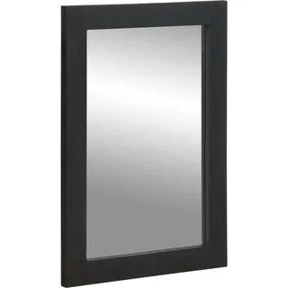 Badspiegel Schwarz 50x70x2,5 cm Holzwerkstoff und Messing - Schwarz