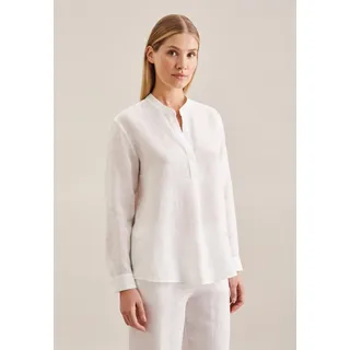 seidensticker Klassische Bluse »Schwarze Rose« Tunika Garnfärber, weiß