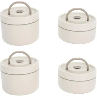 KooingTech Bento Lunchbox, Isolierte Edelstahl Lunchbox Mit Deckelversiegelung, Thermo Lunchboxs Warmhalten Bento Box (Beige, Mikrowellengeeignet)