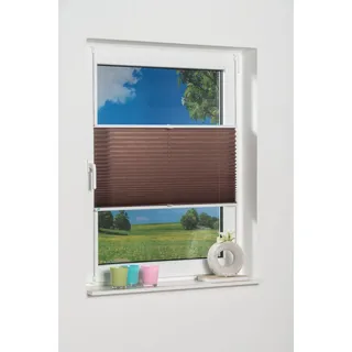 K-HOME Plissee Klemmfix Pisa 55 x 130 cm braun