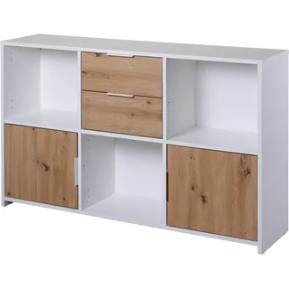 Interlink Pepeto 120 x 77 x 30 cm Weiß / Eiche Artisan