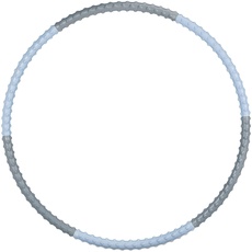 Relaxdays Hula Hoop Reifen, 95 cm Ø, Fitnessreifen für Erwachsene, Massagenoppen, zum Abnehmen, Bauchtraining, blau/grau