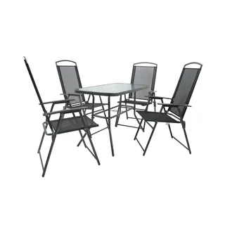 VCM Garten-Essgruppe 5-tlg. Anthrazit