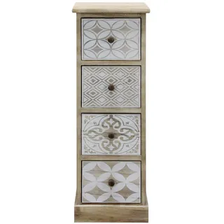 Mobili Rebecca Kommode Hellbraun 25/29/81 cm , Holz , 25x81x29 cm , Kleinmöbel, Kommoden, Kommoden