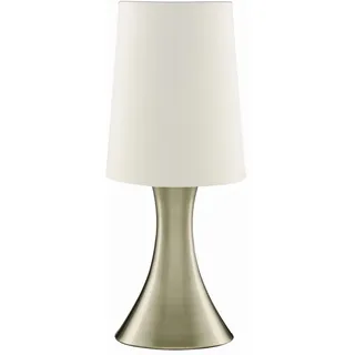 Licht-Erlebnisse Tischleuchte Messing Antik E14 40W Touch Dimmer